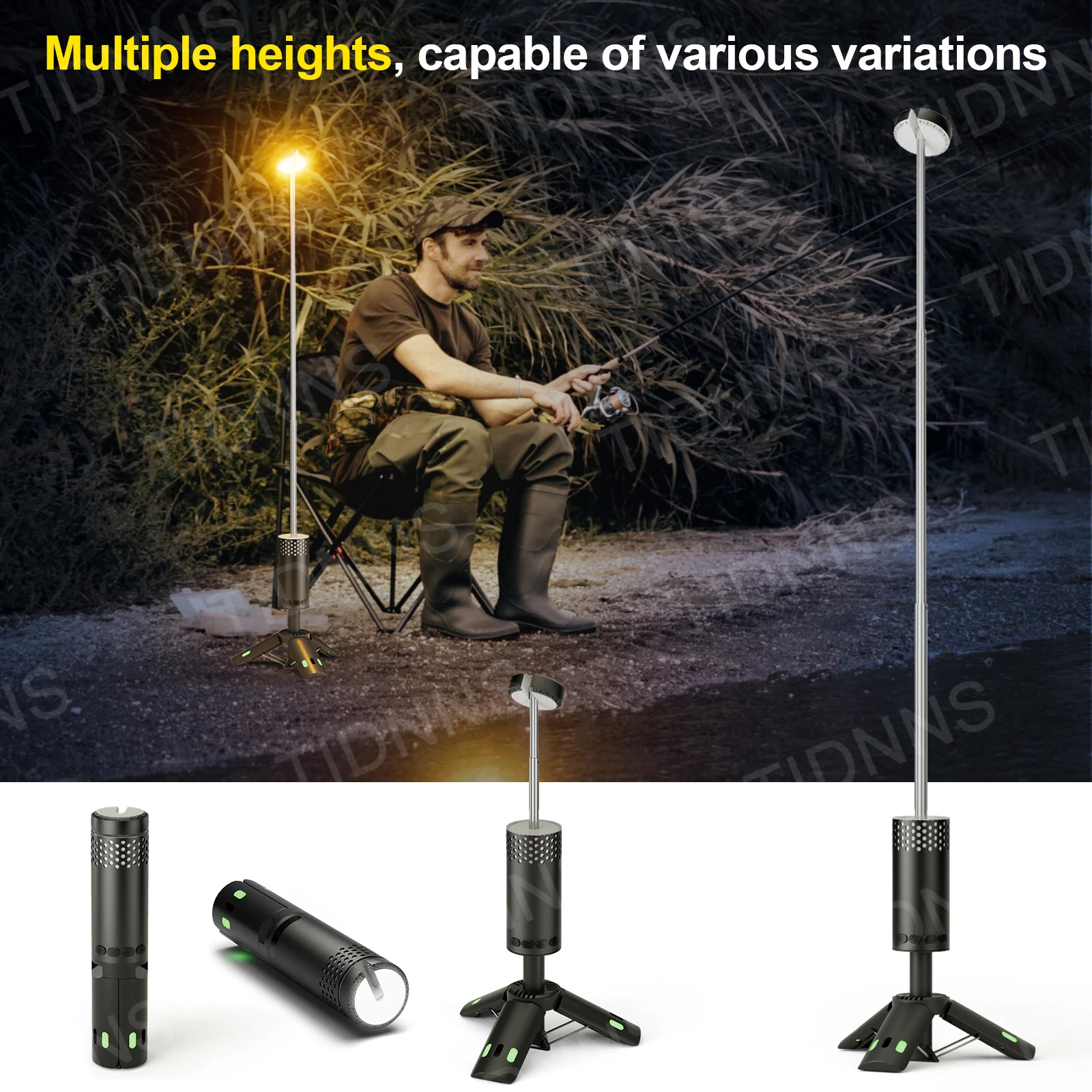 New Portable Telescopic Camping Light 10000mAh Rechargeable Lantern for Outdoor Adventures Magnetic Base Torch Light Tent Light