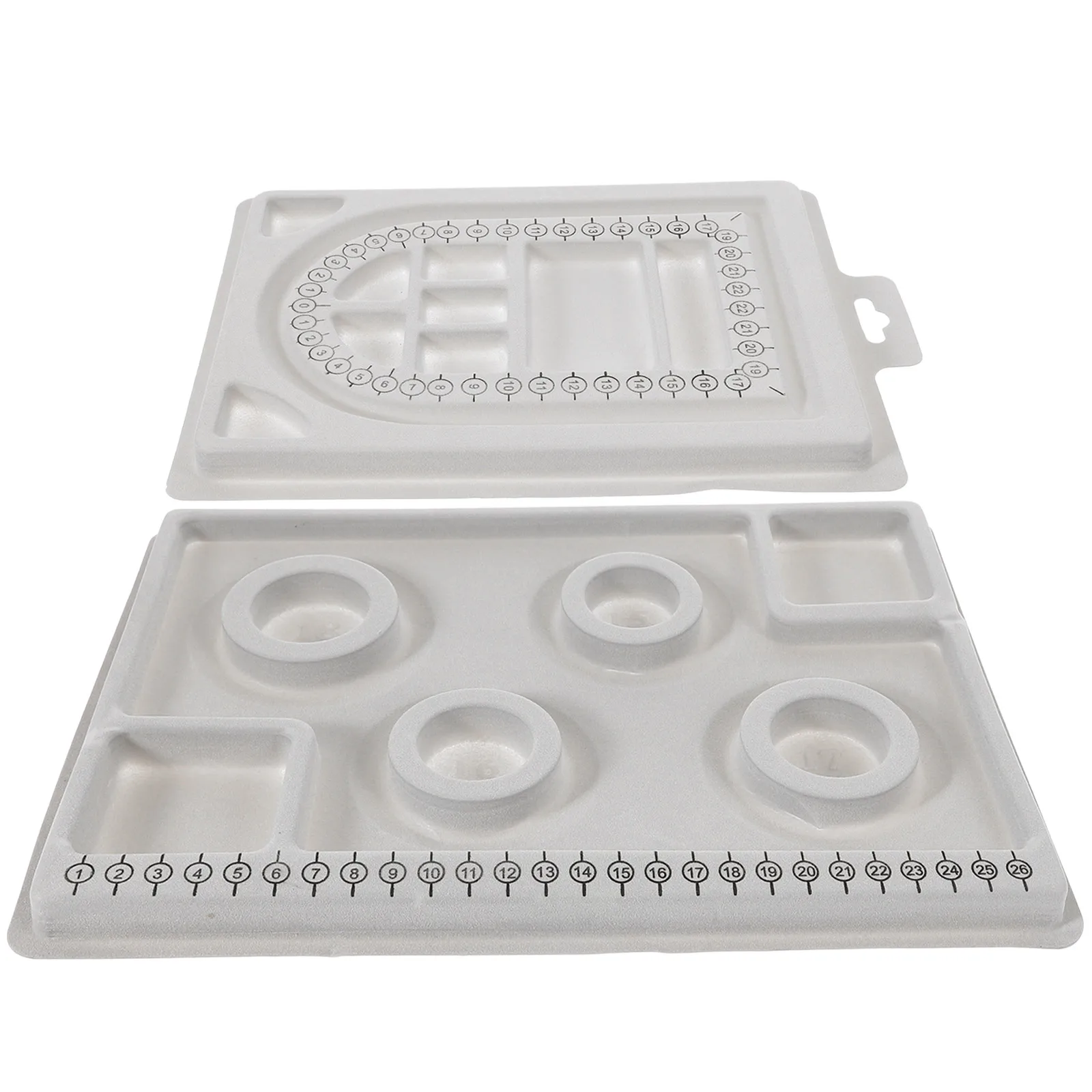 

2pcs Bead Design Boards 18 6 Groove Measurement Tray for Jewelry Making DIY Necklace Bracelet Organizer Storage Tool
