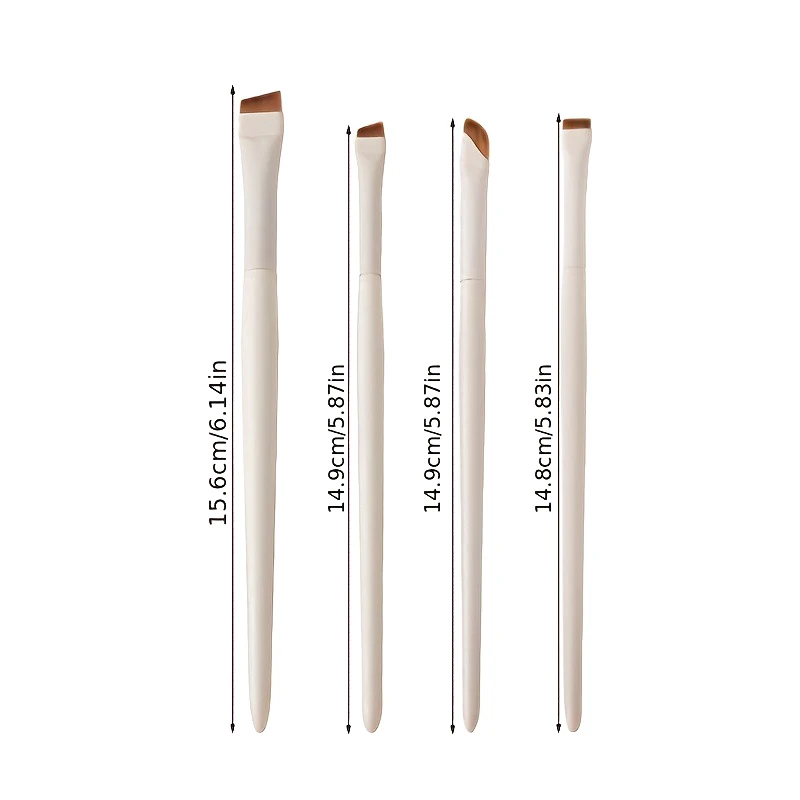 Blade Eyeliner-Pinsel, ultradünn, feiner Winkel, flacher Augenbrauenpinsel, Make-up-Pinsel für unter den Augen, präziser Detailpinsel, weiß