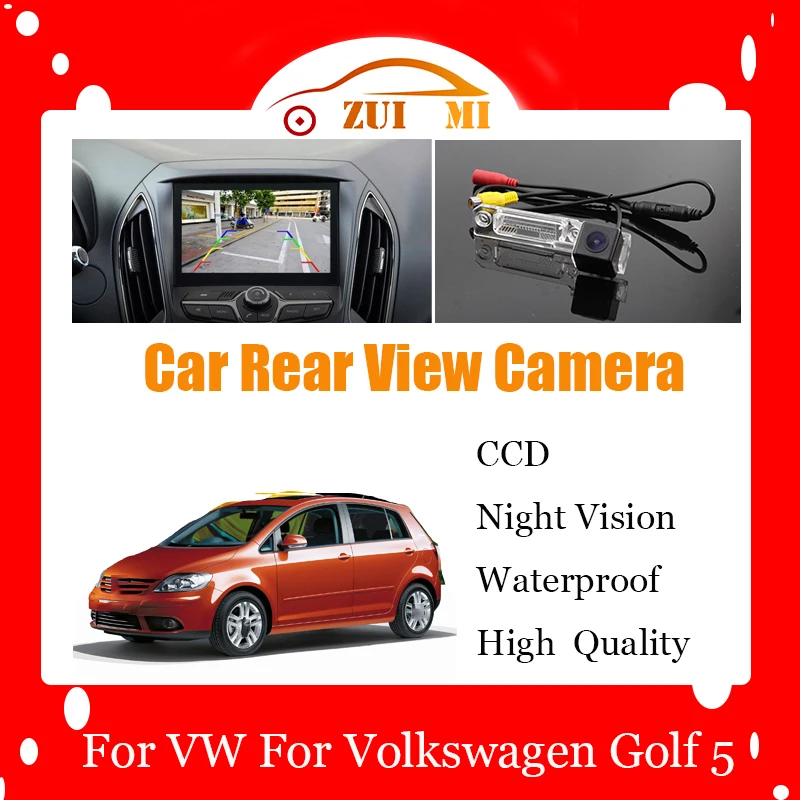 Car Reverse Rear View Camera For VW For Volkswagen Golf 5 Plus CrossGolf Cross CCD Full HD Night Vision Backup Parking Camera