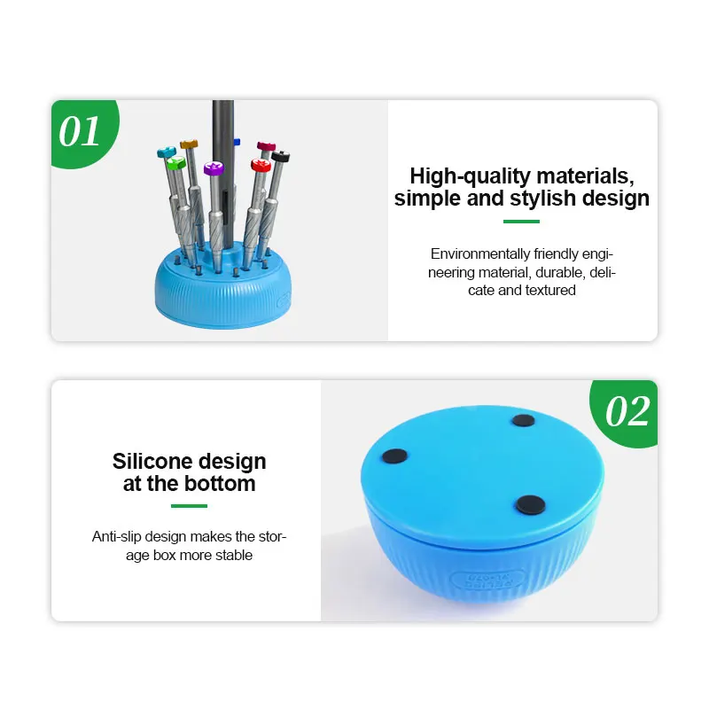 New ReLIFE RL-078 Multifunctional Screwdriver Rotary Box Rotary Magnetic Storage for Most Screwdrivers
