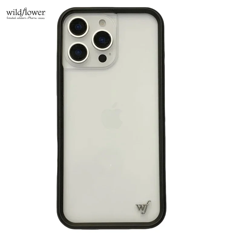 Wildflower Transparente Anti-Fall-Handyhülle für iPhone 17 Pro 12 13 14 15 16 Pro Max Plus 16 plus Clear Back Protect Cover Cases