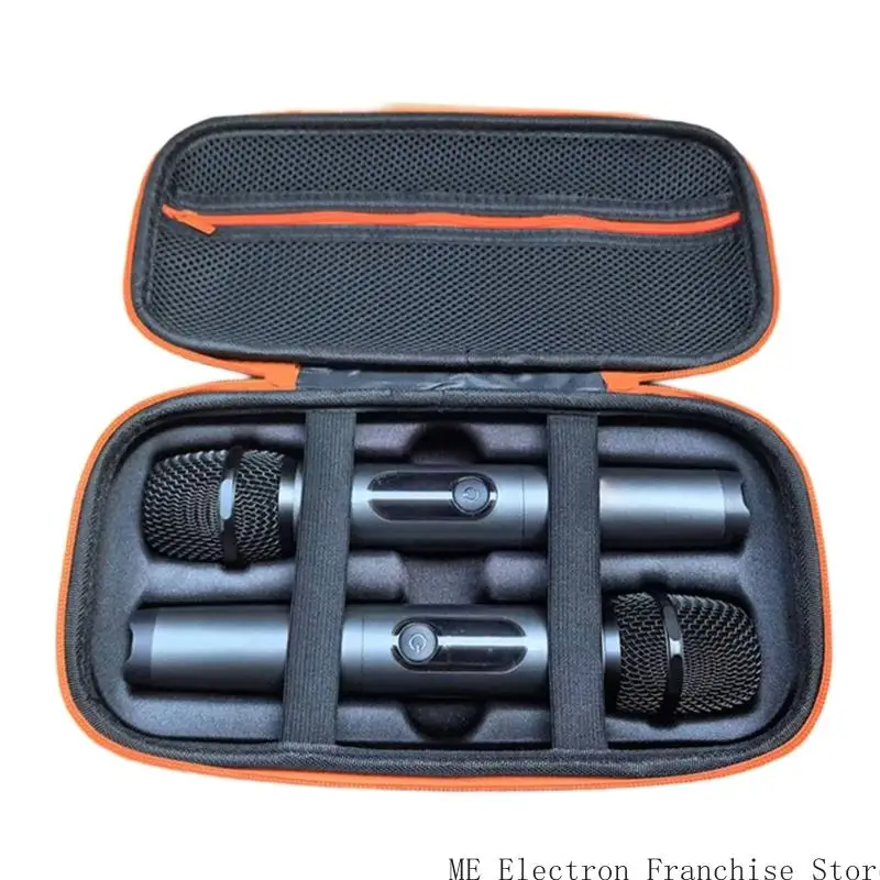علبة ميكروفون لاسلكية T5EA لنظام الميكروفون اللاسلكيان Universal Handheld Double Mic Bag Laging Karaoke