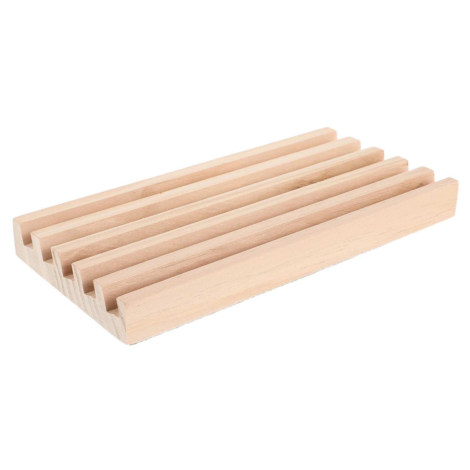 1pcs Wooden Domino Rack Holder Natural Wood Base Tray Antislip Tabletop Storage For Tiles Cards Board Game Organizer Domino