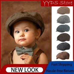 Berretto Vintage per bambini, cappello da strillone per bambini carino ed elegante Ca retrò e Tweed per bambini