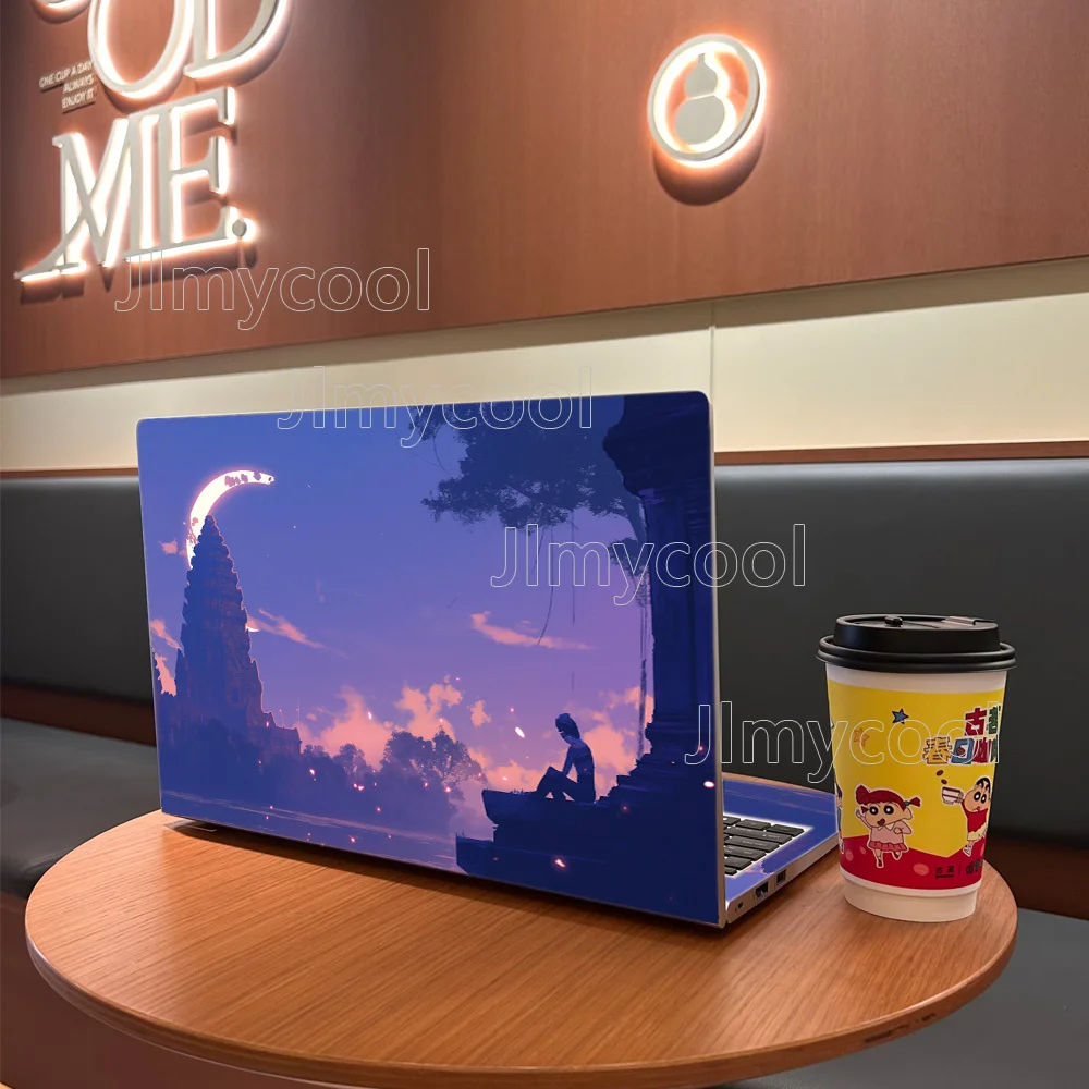 

2 Pieces Starry Sky Summer Vinyl Laptop Sticker Self-adhesive Case for HP Lenovo Apple Easy To Install Decal Stickers