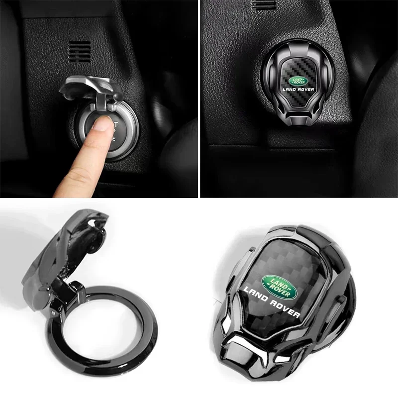 Car One-Click Start Buttons Protective Cover Decoration For Land Rover Discovery Range SV Rover Evoque SVR Velar Defender