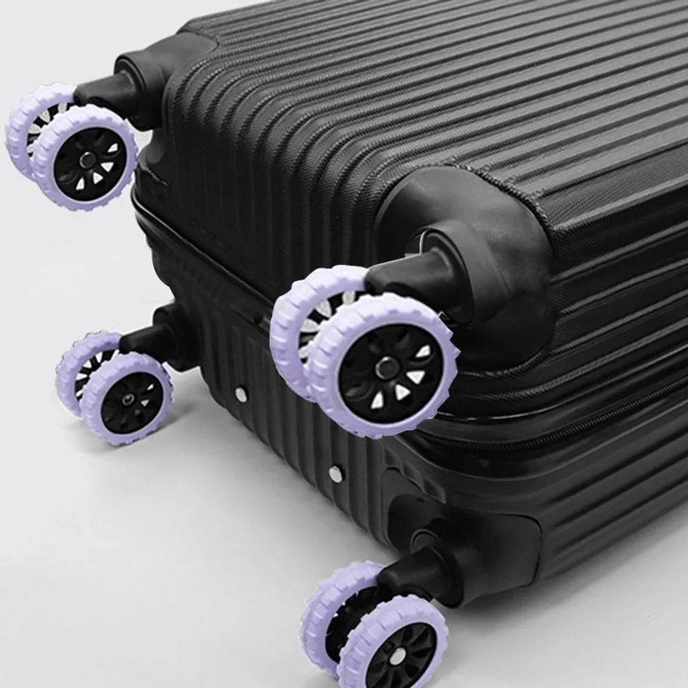 8PCS/Set Silicone Travel Luggage Caster Shoes Suitcase Parts Axles with Silent Sound Suitcase Wheels Protection Cover Luggage