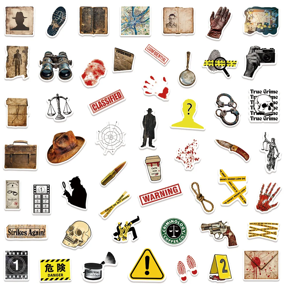 10/50 قطعة ملصقات محقق القتل شخصية الكتابة على الجدران DIY بها بنفسك الغيتار الهاتف المحمول كوب ماء سكيت الشارات مقاوم للماء