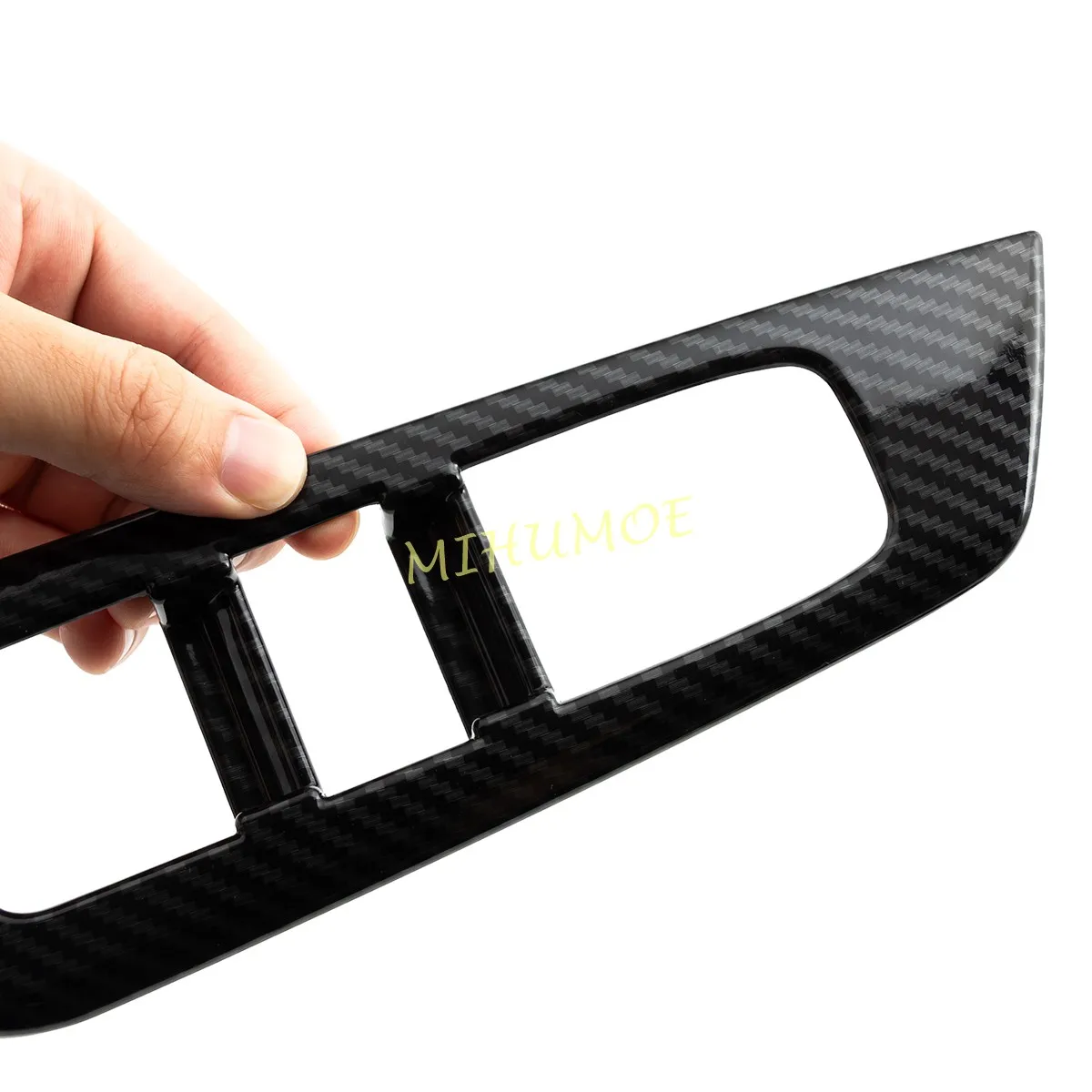 ل 2024 2025 تويوتا جراند هايلاندر ألياف الكربون نافذة السيارة الداخلية التبديل رفع غطاء لوحة الزخارف LHD #3