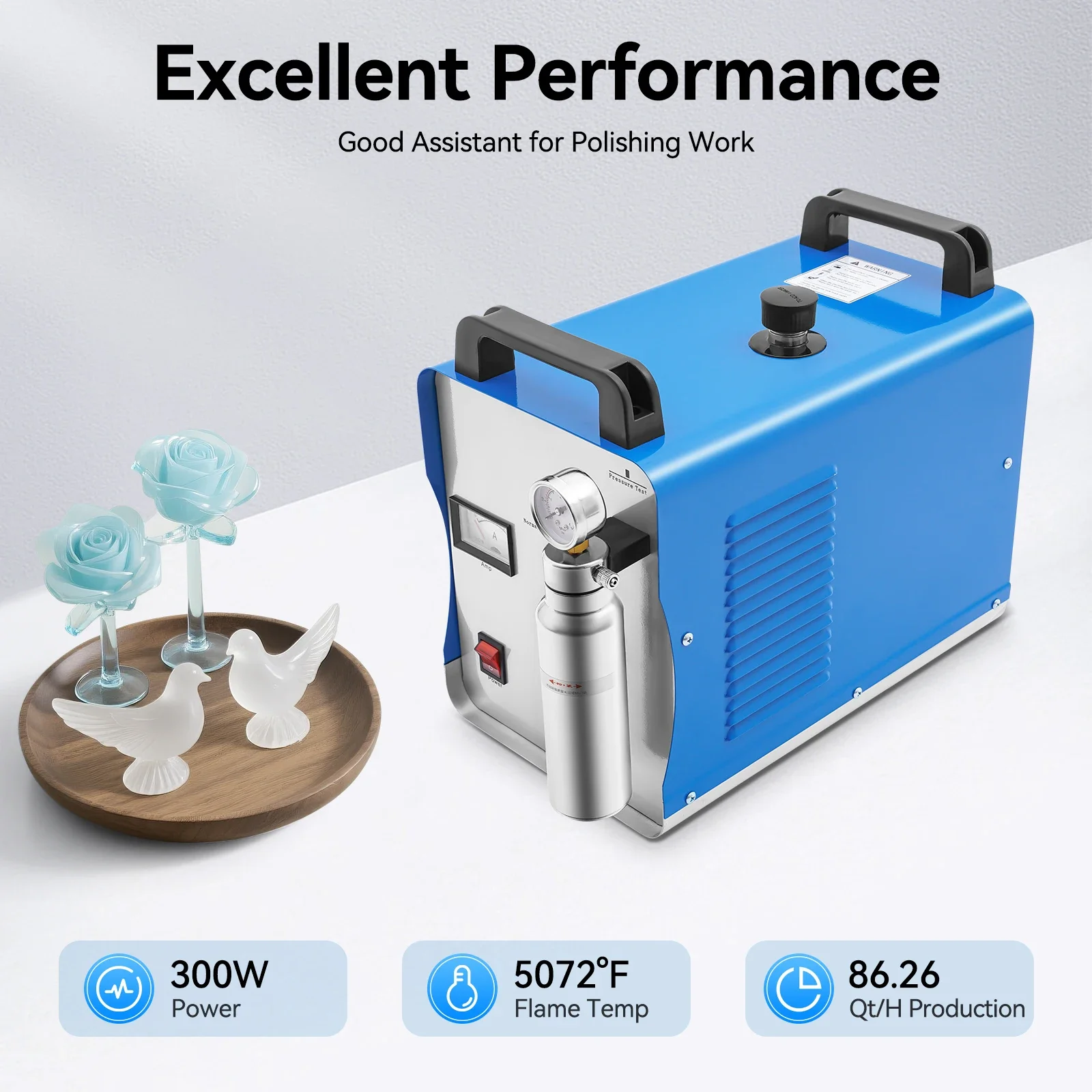 

Oxygen-Hydrogen Flame Polishing Machine, 400W Water Generator Welder for Acrylic 2800℃ Flame Acrylic Polishing Machine (H180）