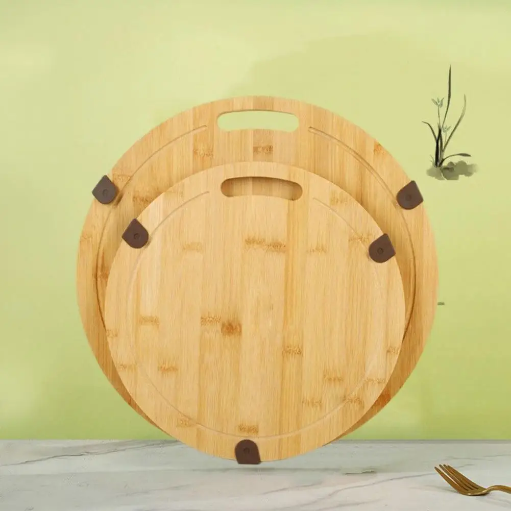 

Cutting Mat Bamboo Cutting Board Set Non-slip Square Chopping Boards for Meat Fruit Dishwasher Safe Essential Kitchen for Home