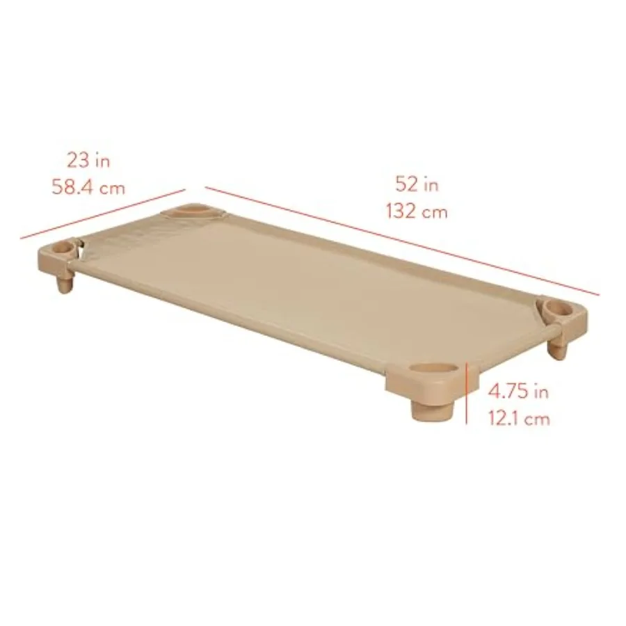 Stackable Cot for Camping and Outdoor Use, Gray, Easy 5-Minute Ready-to-Assemble Design, Supports Up to 300 lbs, Space-Saving F