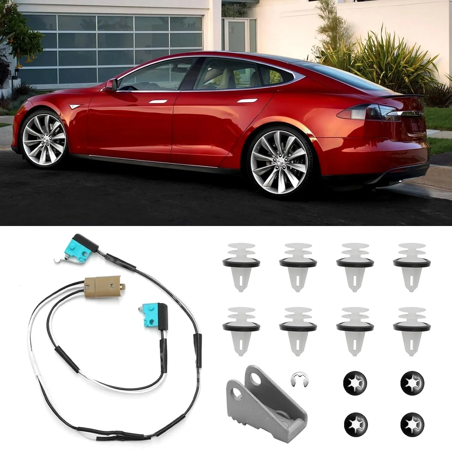 Kompatibel dengan Kit Pembangunan Kembali Pegangan Pintu Tesla Model S 2012-2017 untuk 1042845-00-A 1042845-00-B 1016009-00-C 1025401-00