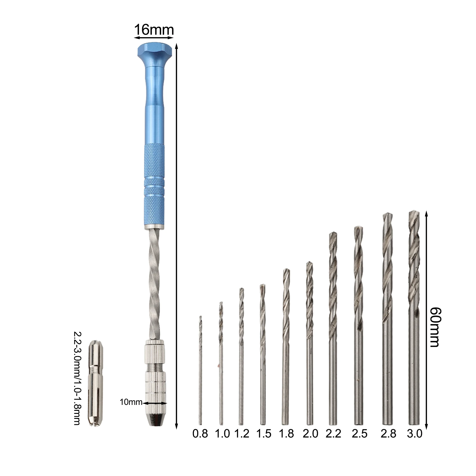 Extended Length Semiautomatic Hand Drill for Circuit Board Applications Efficient Drilling Tool for Wood and Plastic Projects
