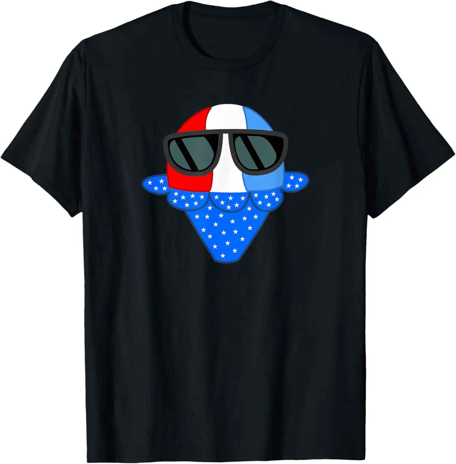 

4th of July Snow Cone Wearing Sunglasses Patriotic Shave Ice T-Shirt