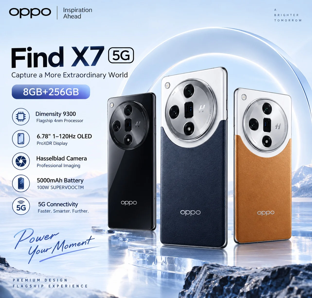 OPPO Find X7 5G 8GB+256GB Phone, Hasselblad Triple Camera, 64MP Periscope Telephoto, 120Hz ProXDR Display, 100W SUPERVOOC