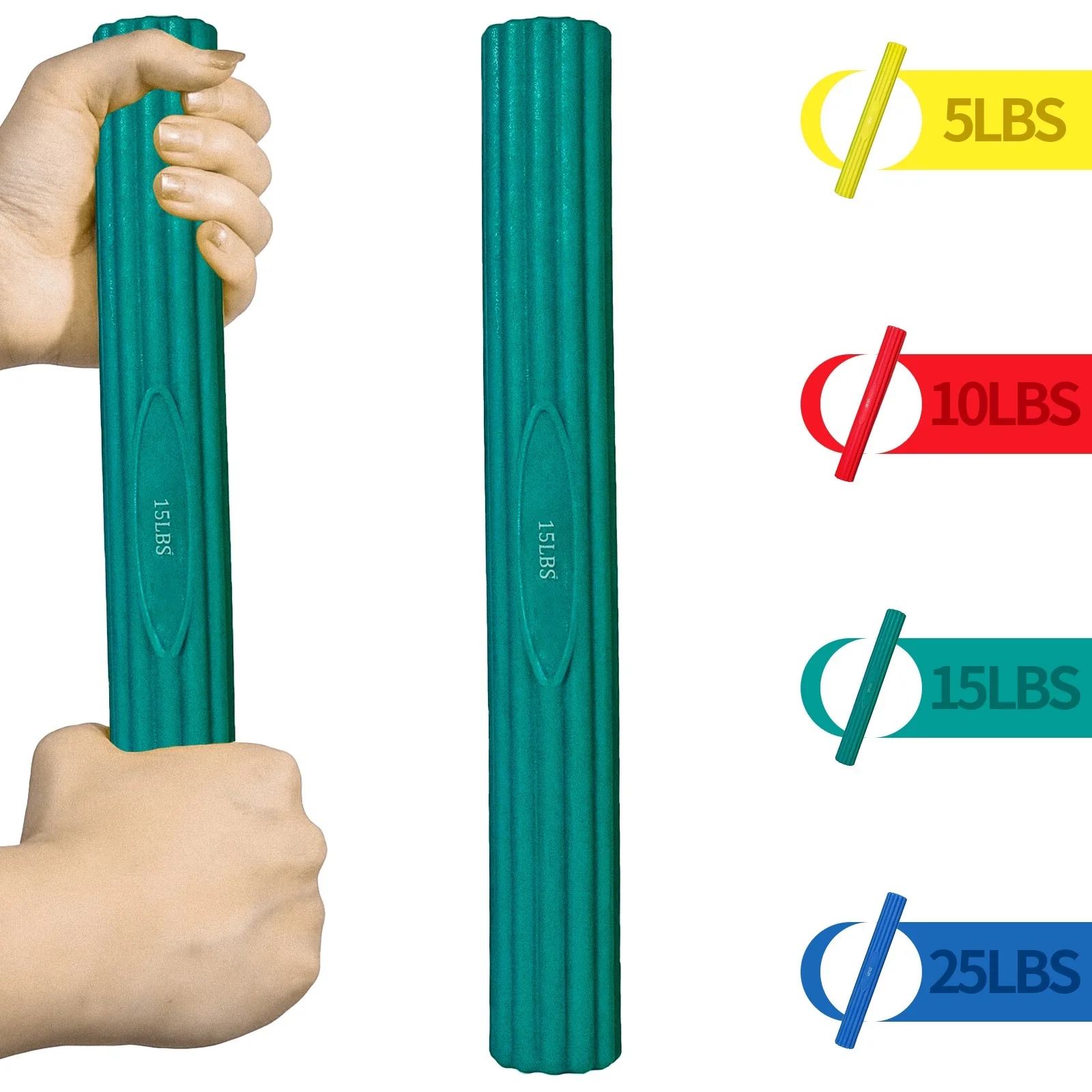 Flex Therapy Bar and Grip Strength Trainers Set, Physical Therapy & Resistance Bar for Golfers Elbow, Tendinitis, Forearms Pain