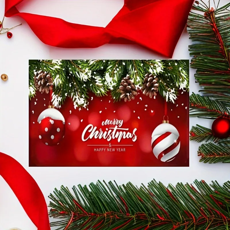 1/4/6/8Pcs/set Christmas Linen Placemat Theme Red Pad Kitchen Table Mat Western Meal Table Dining Party Encrypted Decorative