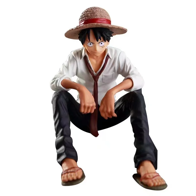 10cm One Piece Monkey D Luffy Figure Model Toys Sabo Ace Doll Cake Car Decoration Collection Doll Toy