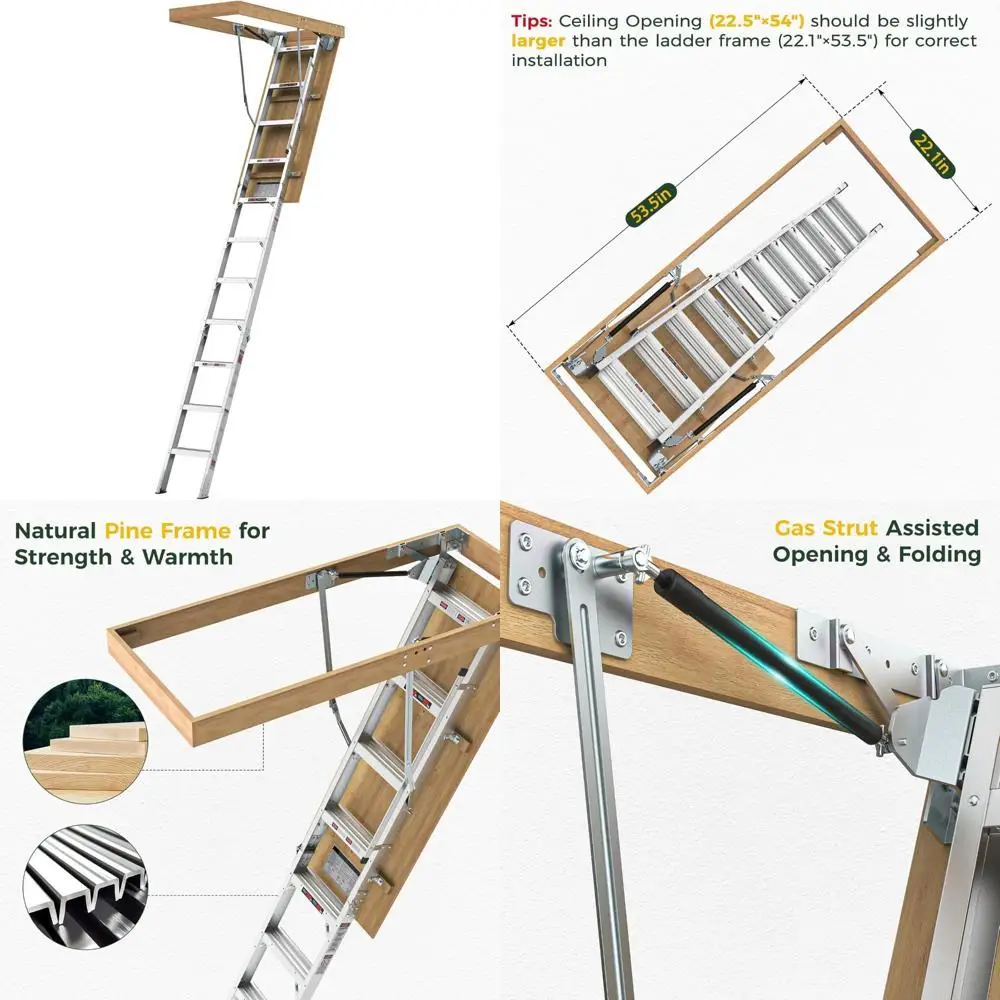 10 Fuß klappbare Dachbodenleiter für einfachen Toegang und Aufbewahrung im Loft
