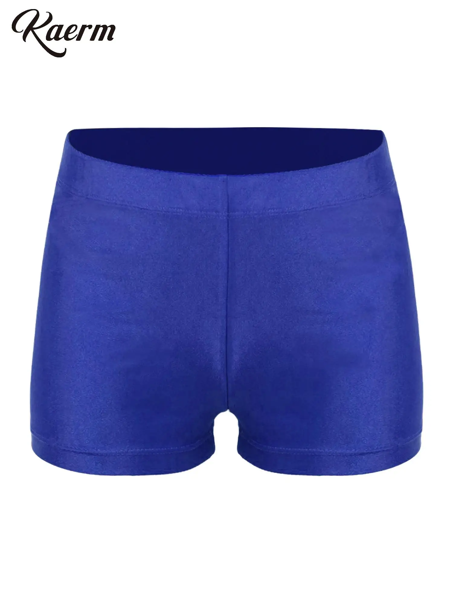 

Kids Boys Gymnastics Sport Shorts Elastic Waistband Solid Color High Stretchy Shorts Costumes for Workout Training Competition