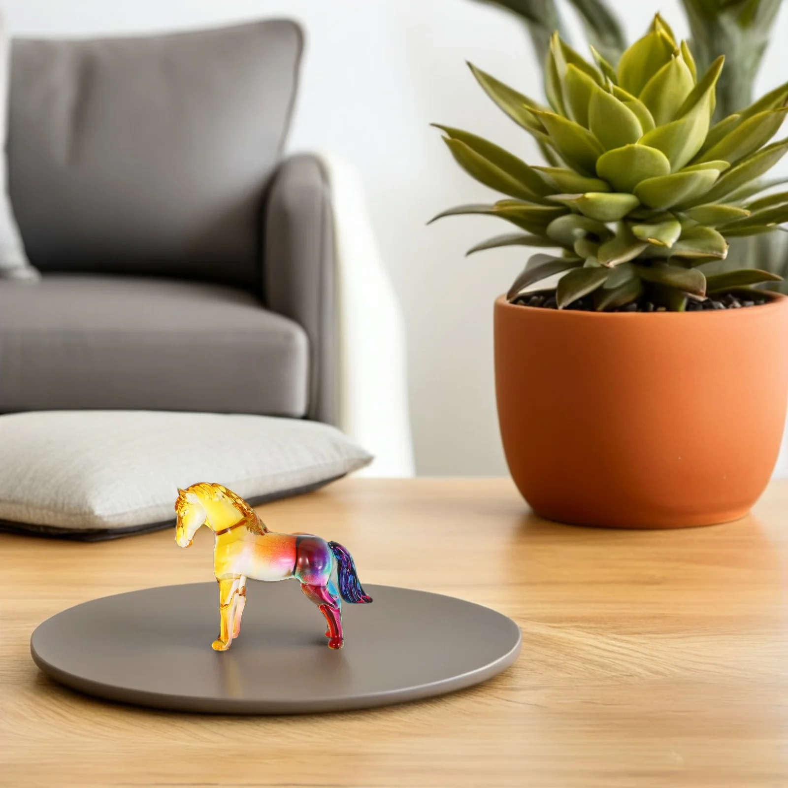 

Crystal Horse Statue Statues Home Decor Sculptures Household Decoration Figurines and Small