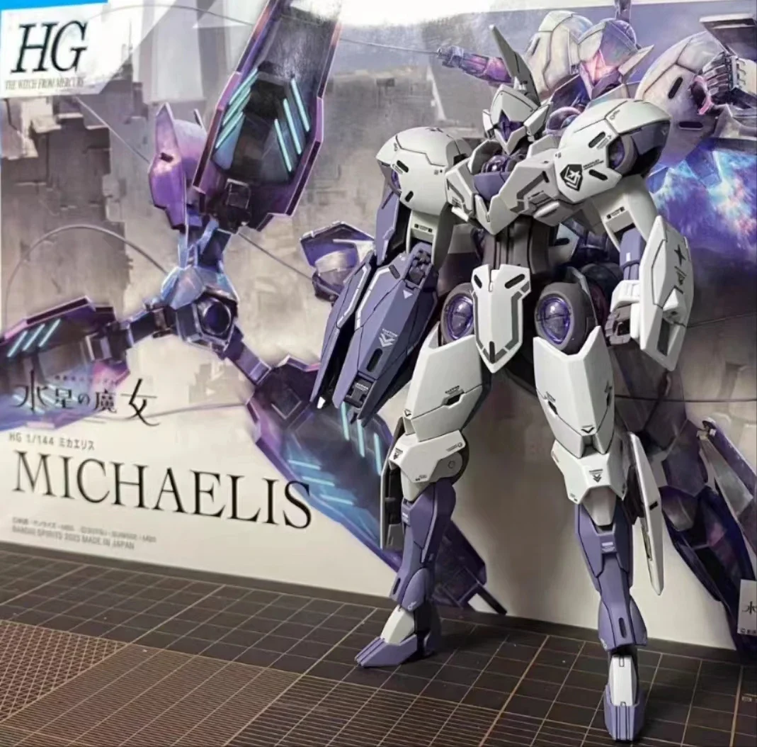 Bandai Original GUNDAM Anime The Witch From Mercury MICHAELIS HG1/144 Model Gifts for Children Action Figure Assembly Model Toys