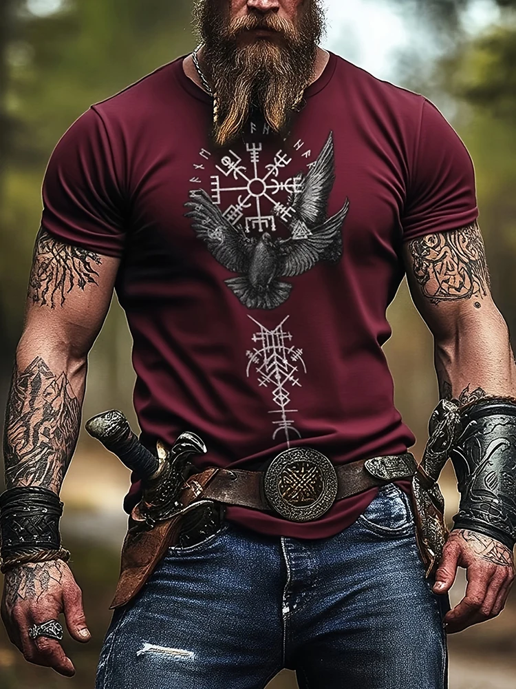 3D Printed Men's Fitness T-shirt style Outdoor Street Men's Fashionable T-shirt Daily Casual Sports Short-sleeved Shirt