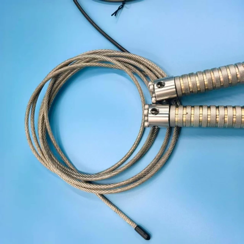 Stainless Steel Handle Jump Rope,Portable Fitness Skipping Rope with 4mm & 6mm Rope Diameter,for Workout Exercise Body Shaping