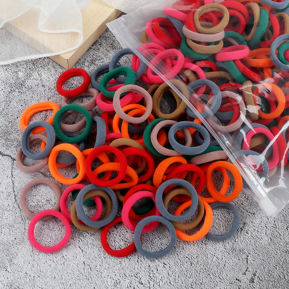 20-100Pcs Haarband Mischfarbe Kleine Elastische Gummibänder Haar Zubehör Für Frau Mädchen Kinder Pferdeschwanz Halter Scrunchies geschenke – Detail 17