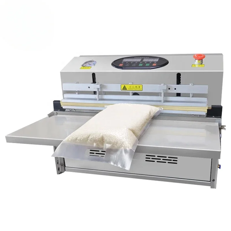 Model500 Desktop Double Pump Plastic Bags Fish Rice Meat CE Commercial Food Gas Flushing Sealing External Vacuum Packing Machine