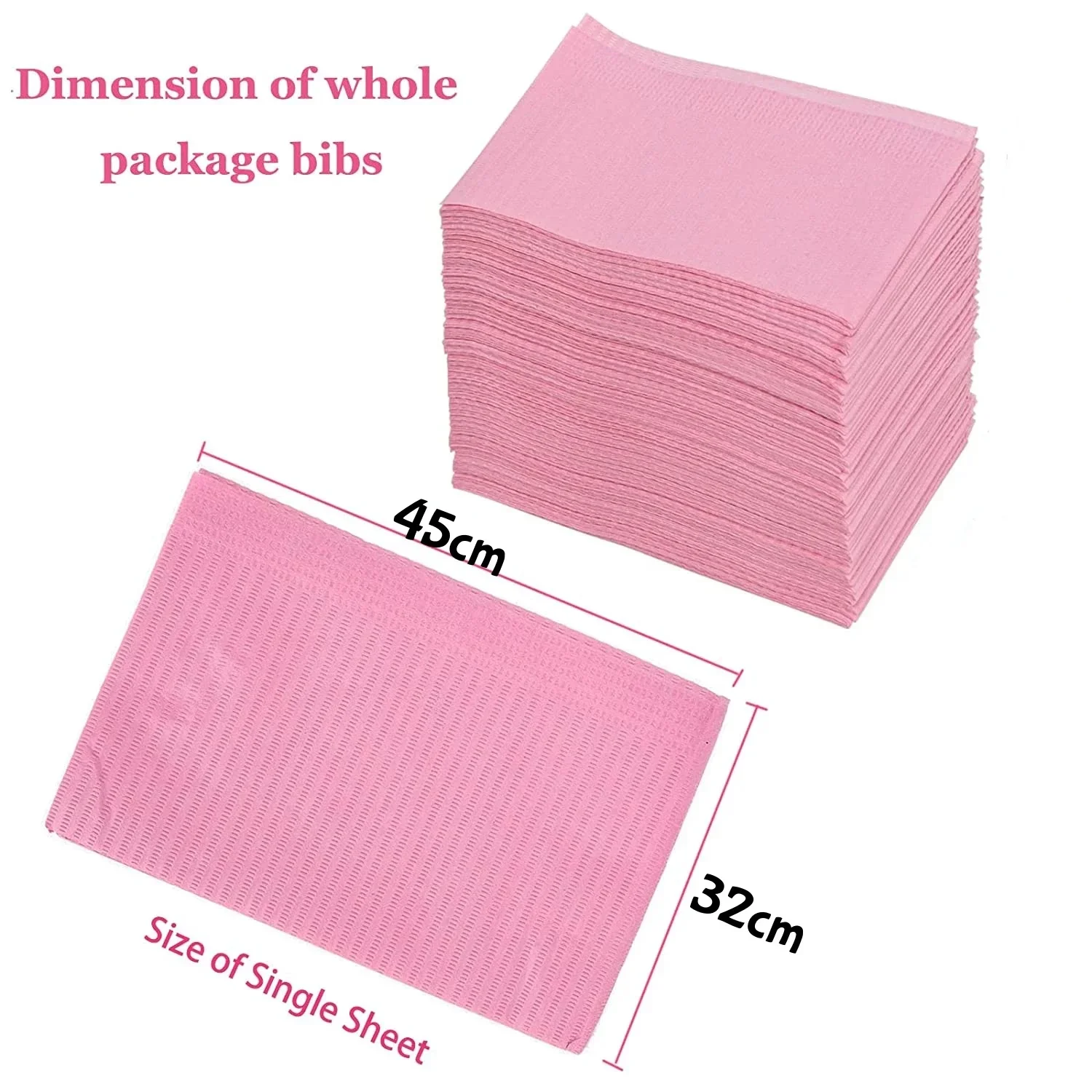 25-100 szt. Podkładki pod paznokcie do manicure, jednorazowe, składane, 3-warstwowe, papierowe, do salonów kosmetycznych, do użytku w salonach tatuażu, 45*32 cm