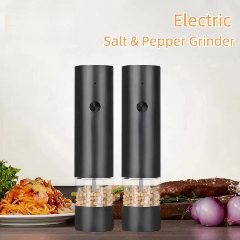 

Adjustable Electric Spices Grinder Large Capacity Ceramic Core Auto Salt Mills Sealed One Hand Operation Kitchen Grinding Tool
