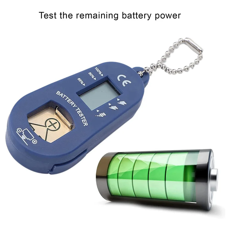 3X Button Battery Tester, Keychain Pocket Portable And Lightweight Battery Tester To Check Remaining Battery Power-[Qahk]