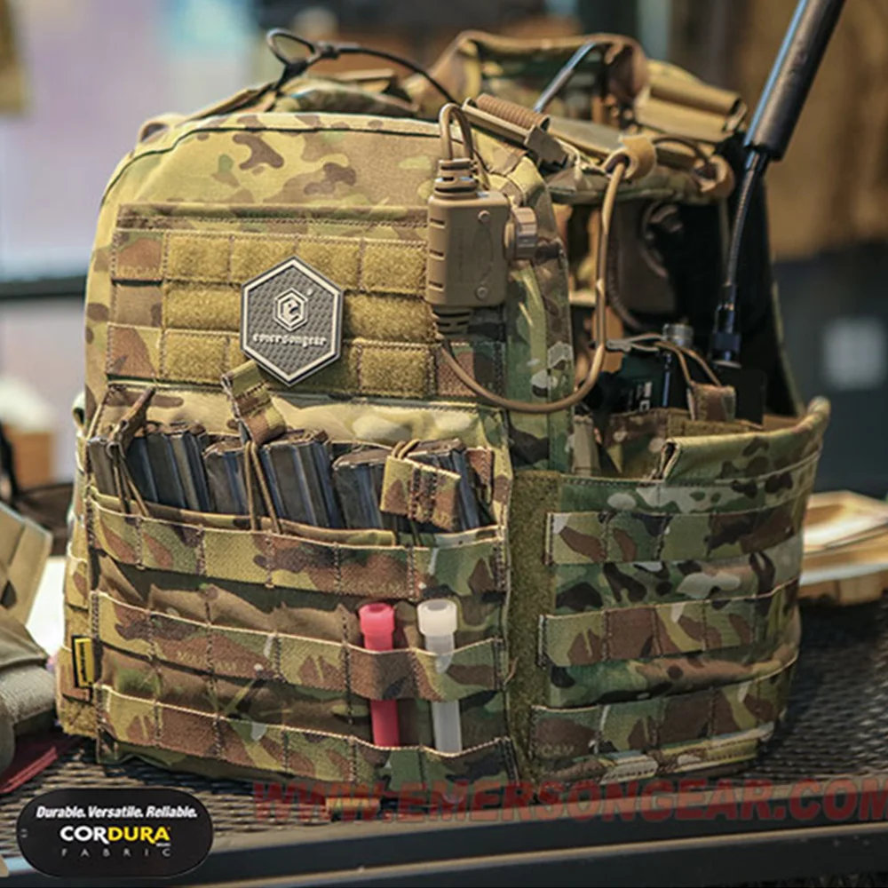 سترة إيمرسونجير CPC التكتيكية شديدة التحمل ومتعددة الاستخدامات، حامل لوحة القتال الادسنس MOLLE #6