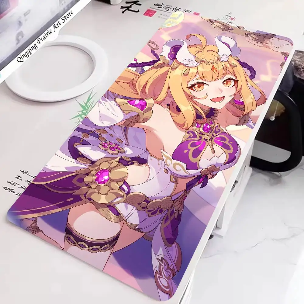 Susannah Anime H-Honkai Impact 3rd Mousepad Non-slip Suitable For Office Computers Laptops E-sports Game Desk Mats XXL Keyboard