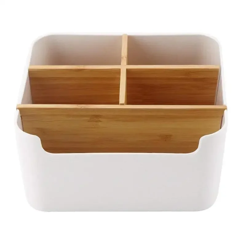 Simple Wooden Detachable Desktop Storage Box Remote Control Living Room Organizer Office Stationery Classification Storage Box