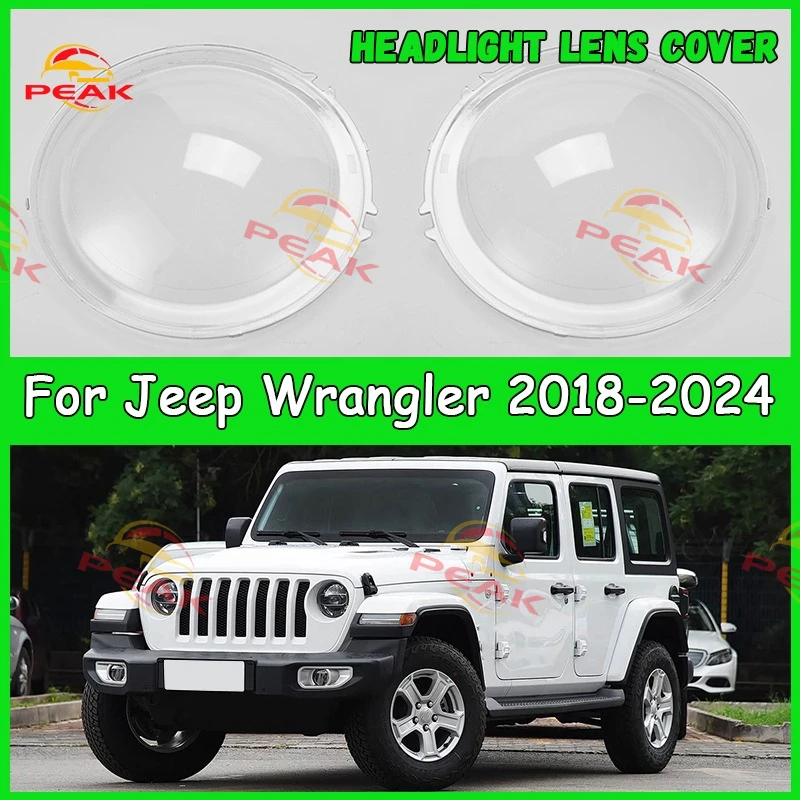 

For Jeep Wrangler 2018 2019 2020 2021 2022 2023 2024 Car headlight cover Headlamp Shade Head Lamp headlight lamp cover car parts