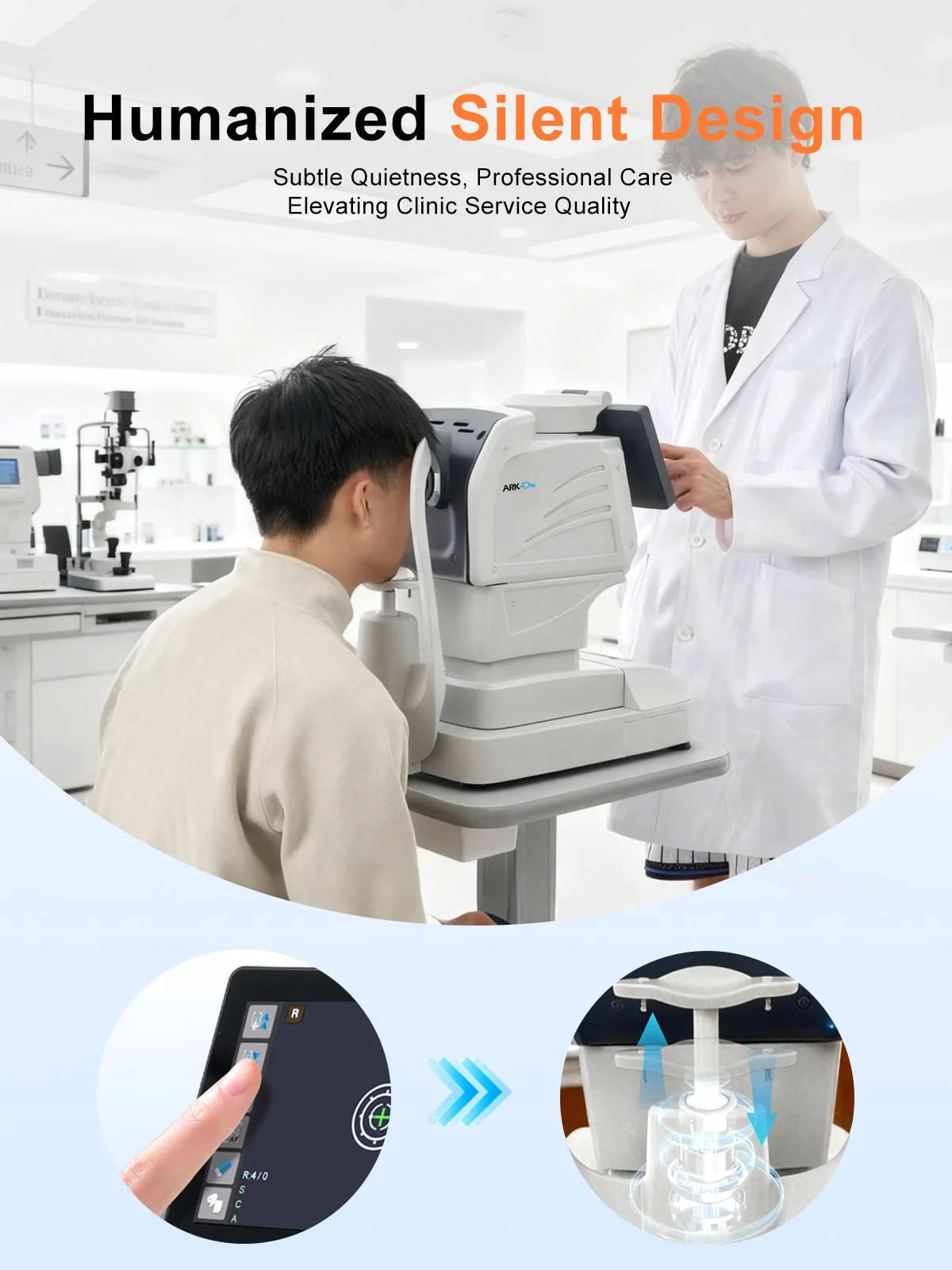 Optiek 3D Tracking Automatische Autorefractometer 9 "Touchscreen Auto Refractometer Zonder Keratometer Oog Optische Auto Refractor