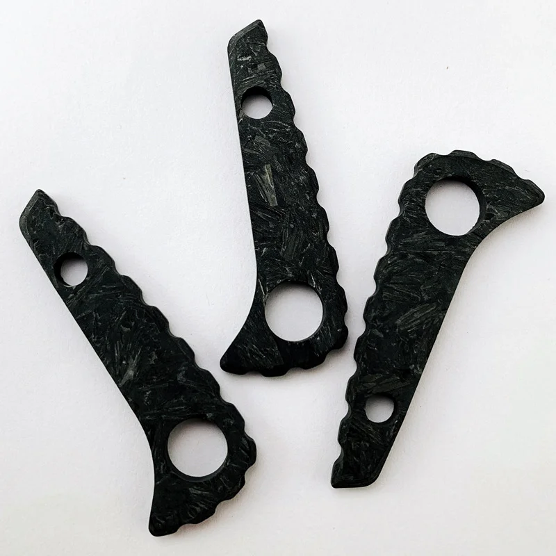1pc Resin Carbon Fibre Knife Luminous Spine Keel Back Spacer for Spyderco Paramilitary 2 C81 Para2 Noctilucent Handle Make Parts