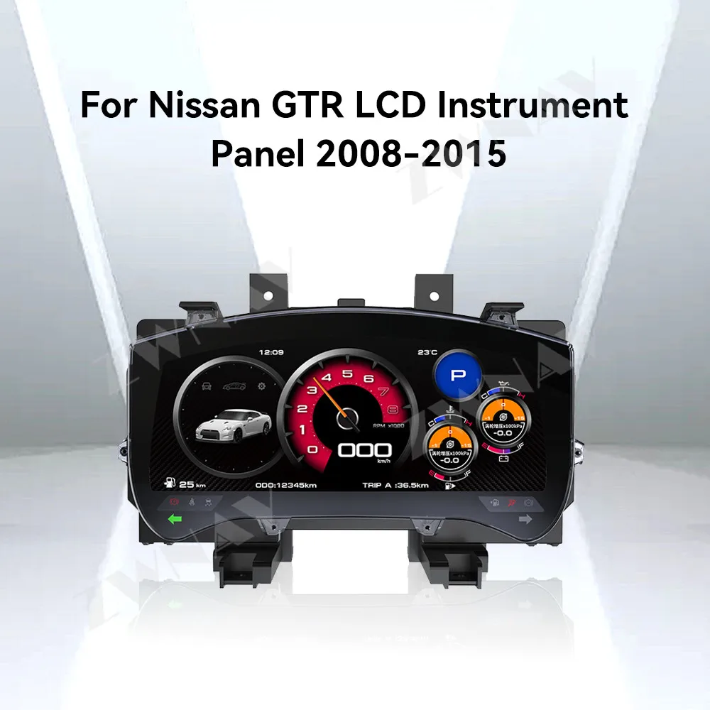 New Design Digital Dashboard For Nissan GTR 2008-2015 LCD Instrument Cluster Virtual Driving display Cockpit Virtual Instrument
