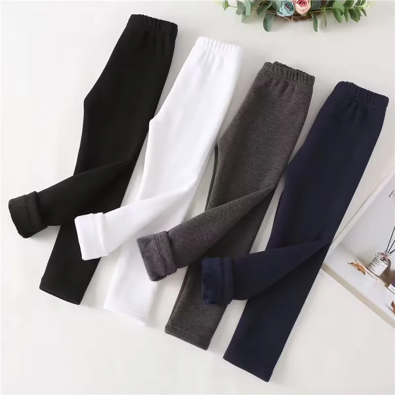 الشتاء الاطفال طماق الفتيات الفتيان القطن تمتد السراويل سماكة الدافئة طفل السراويل قلم رصاص السراويل نوير الكرتون الطفل زي رمادي وردي