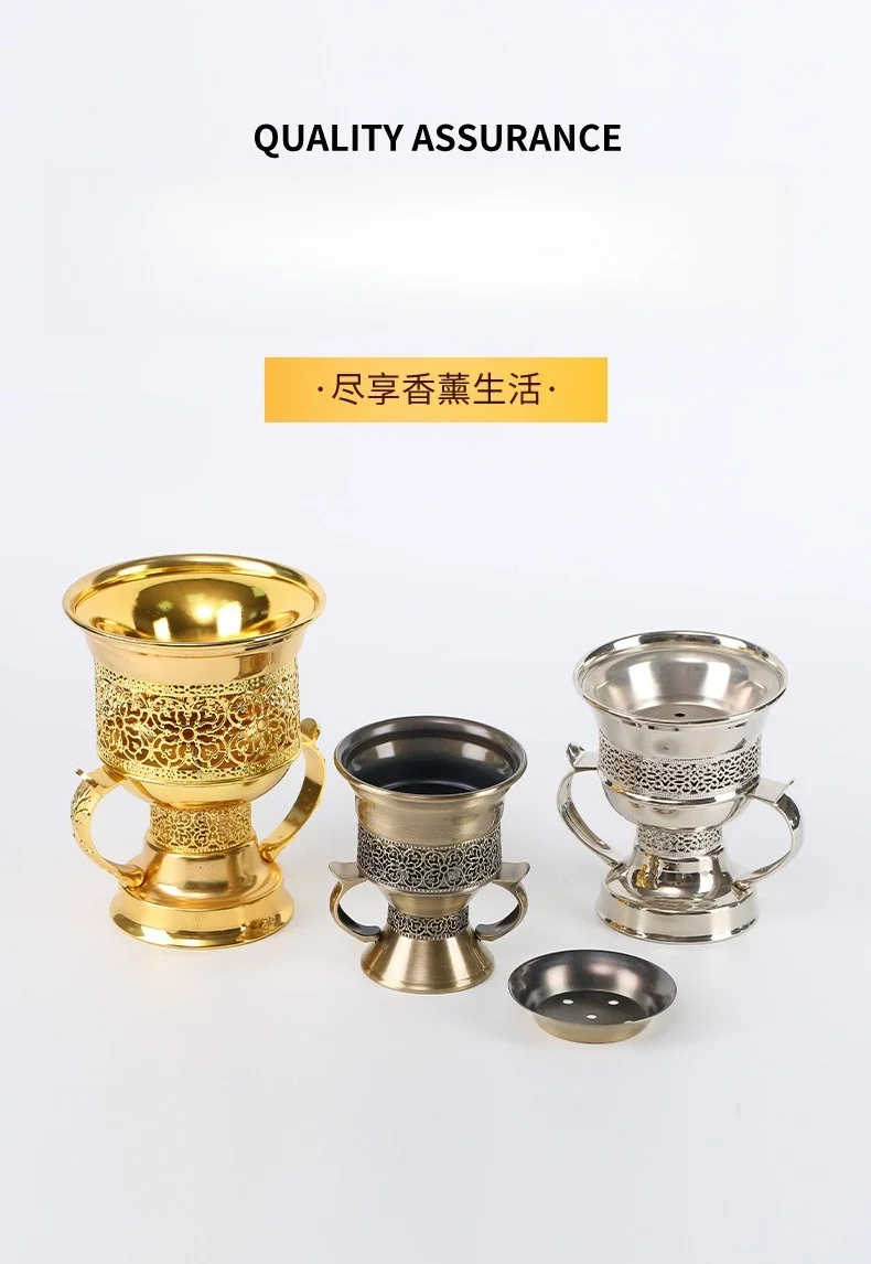 Incense burner fashionable metal craft ornament iron incense burner iron simple binaural incense burner