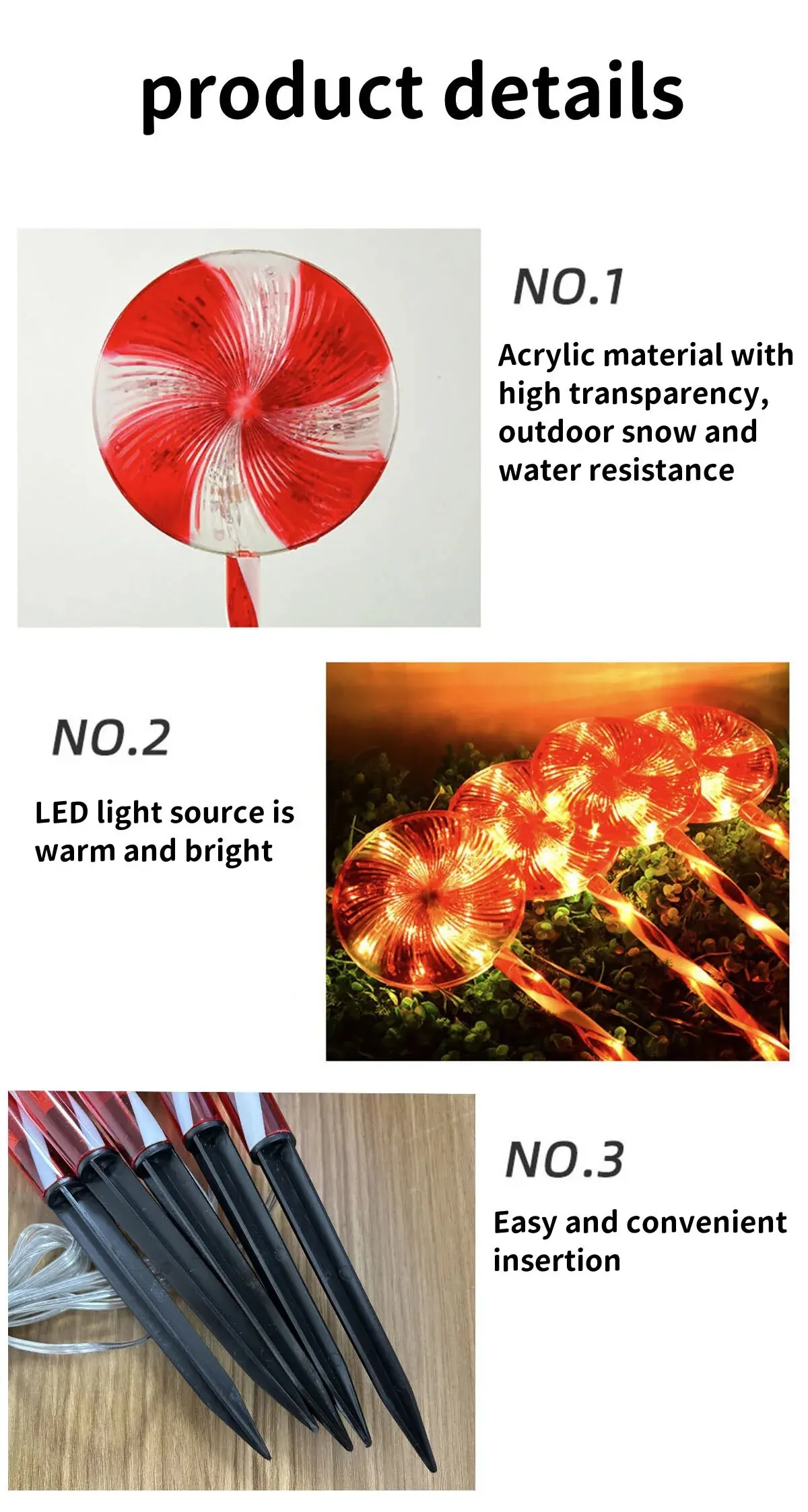 5PC/Set Solar Powered Christmas Windmill Lollipop Stake Lamp,8 Mode LED Lights,Suitable for Outdoor Festive Christmas Decoration