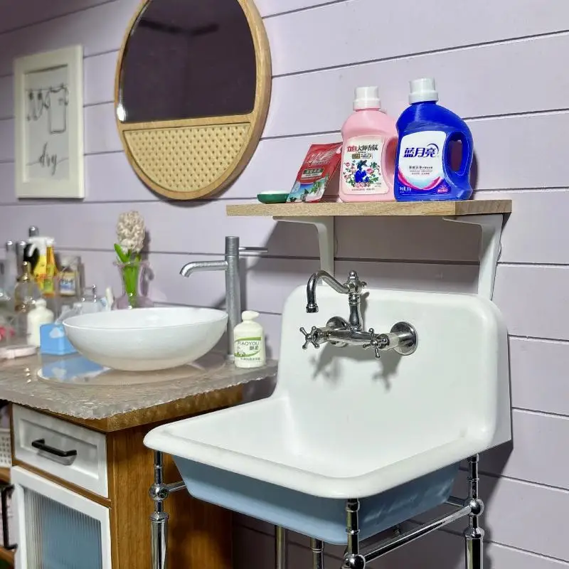 1-delig poppenhuis mini wasmiddel model supermarkt miniatuur scène decoratie pop accessoires