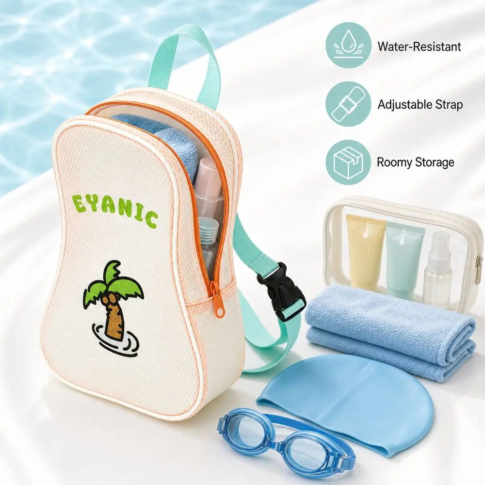 Portable Waterproof Swimming Bag Wet Dry Separation Transparent Window Swim Crossbody Bag Large Capacity Beach Bag