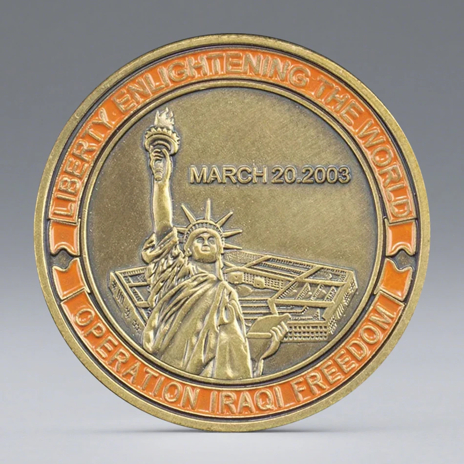 The World Operation Iraqi Freedom Collectible Coin Saint George Copper Plated Souvenir Coin