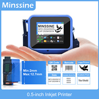 Portable Mini Handheld Inkjet Printer 12.7mm for QR Barcode Batch Date Number Logo Expiry Date Coding Machine 28 Languages