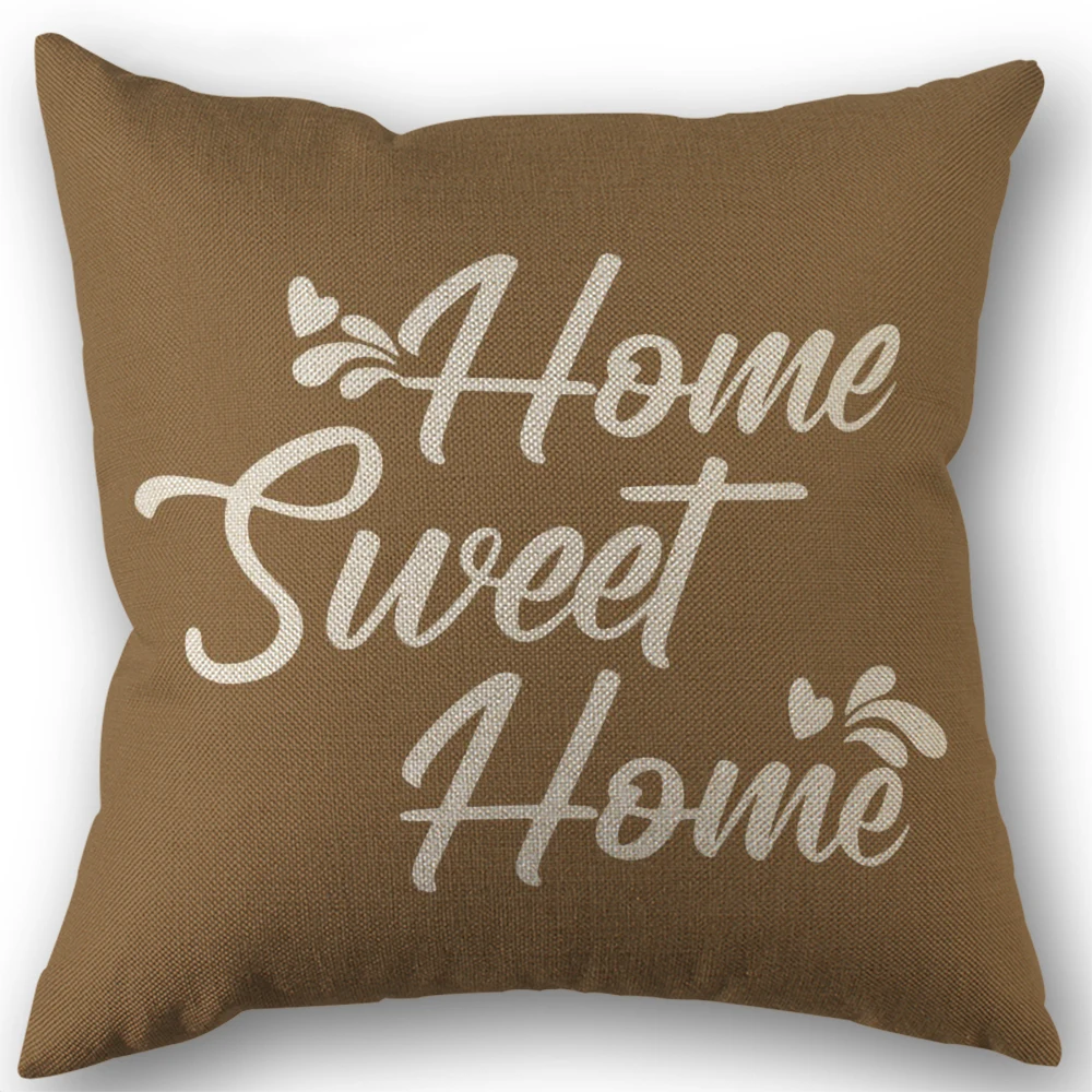 Fodera per cuscino in lino geometrico foglia marrone chiaro per auto soggiorno divano camera da letto decorazioni per la casa